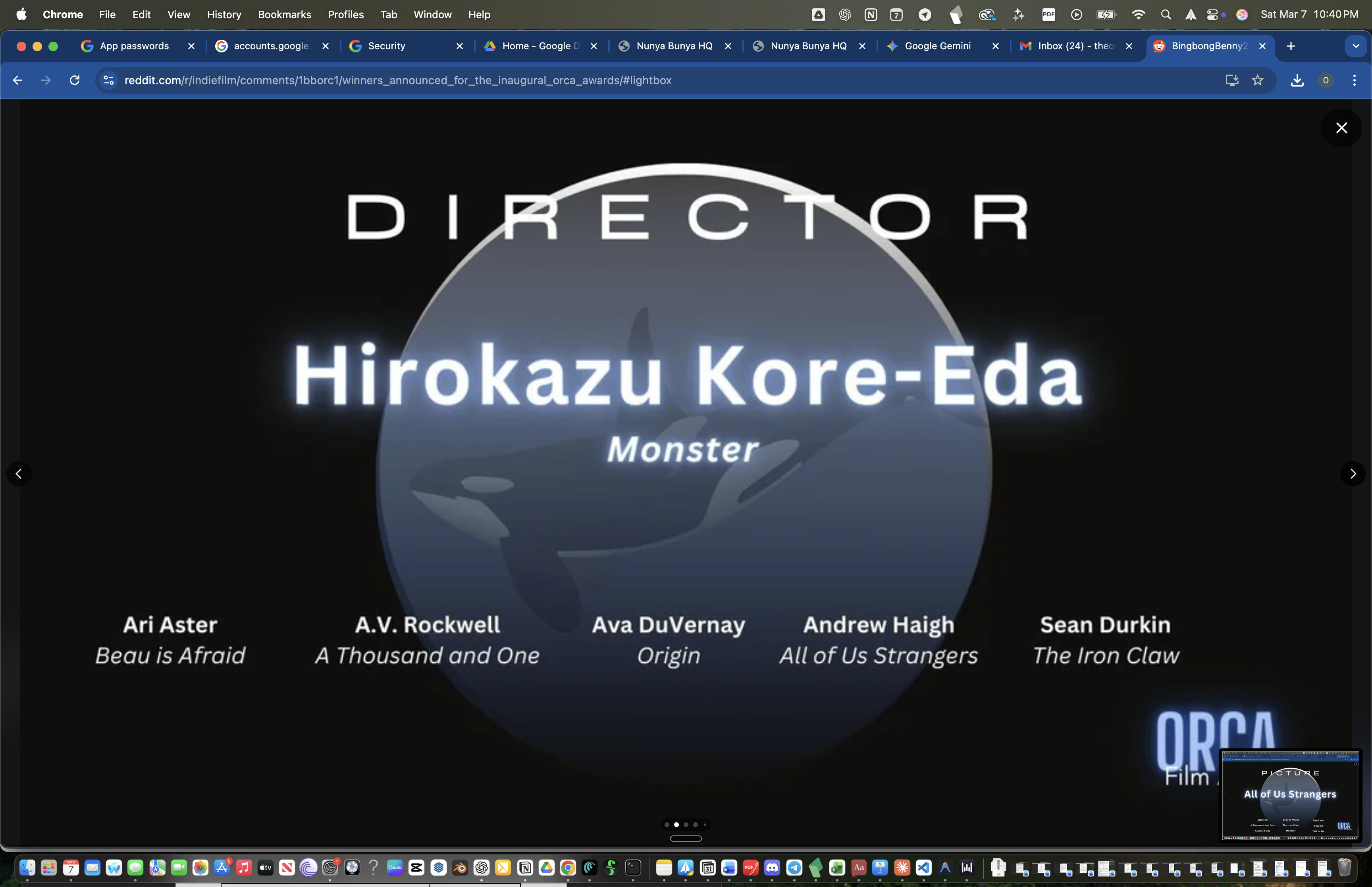Best Director award