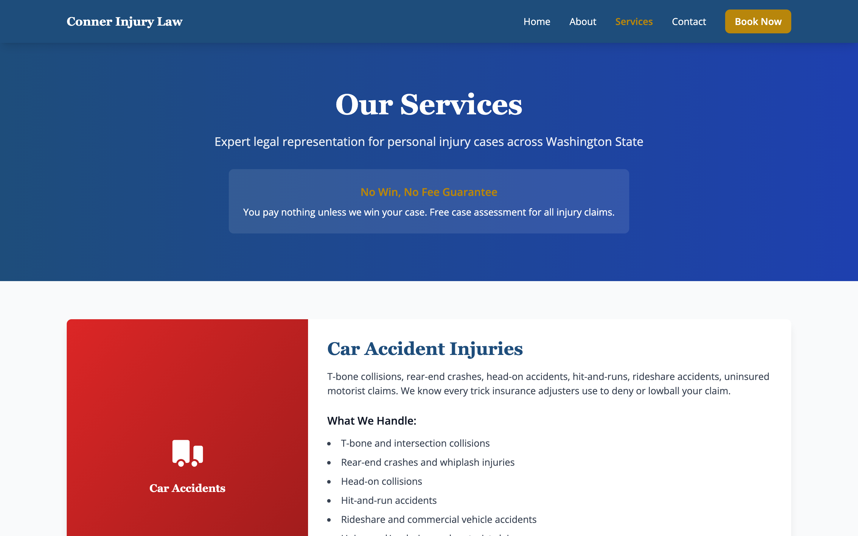 Services page