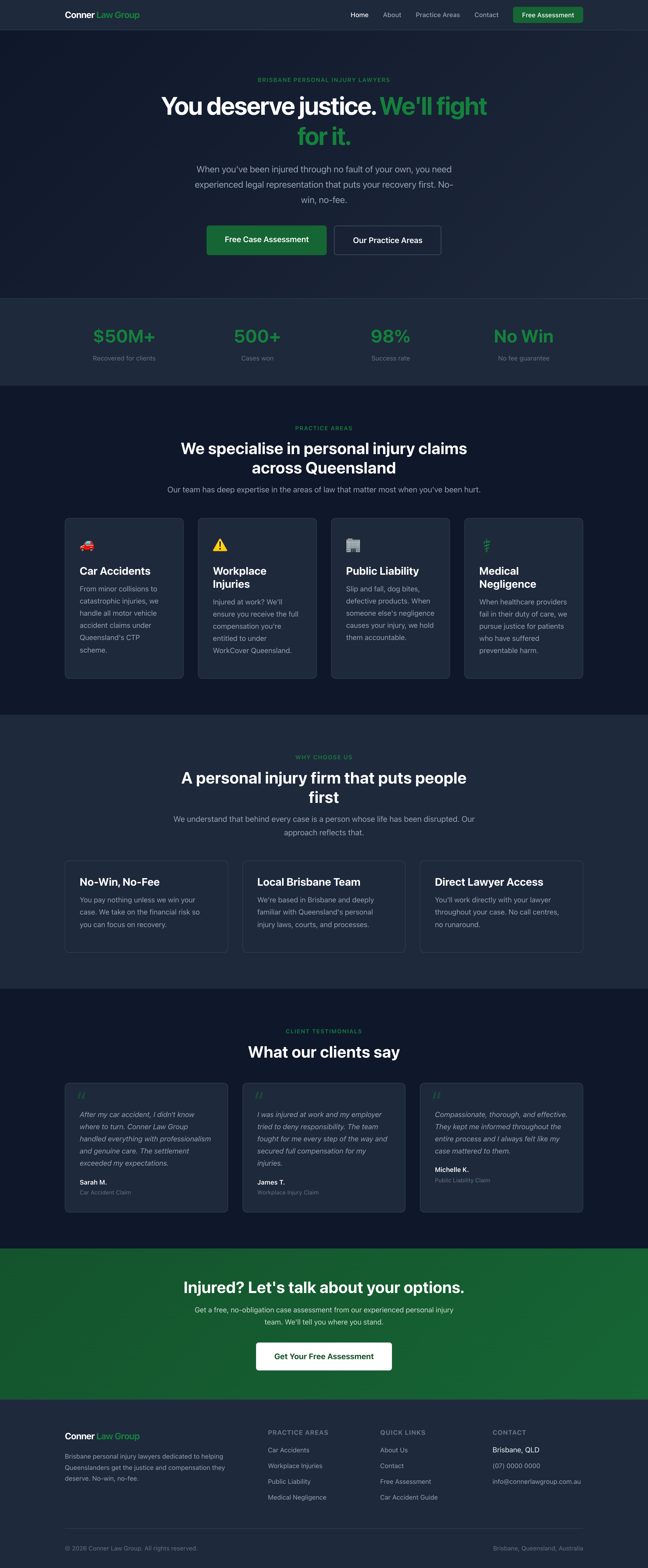 Before — old website