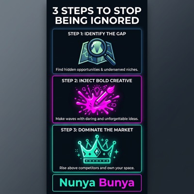 3 Steps to Stop Being Ignored infographic